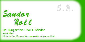 sandor moll business card
